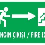 Yangın Çıkışı Uyarı Levhası 17,5x25