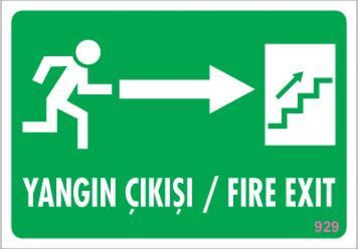 pvc-ikaz-levhasi-25x35-kod-929-12180.jpg Yangın Çıkışı Uyarı Levhası 17,5x25 - Görsel 1