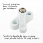 Pvc Kapı Pencere Emniyet Kilidi - ÇELİK - Görsel 2