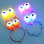 Rengarenk 3 Farklı Fonksiyonda Yanan Led Işıklı Uzaylı Göz Taç 1 Adet 18x12 cm - Görsel 3