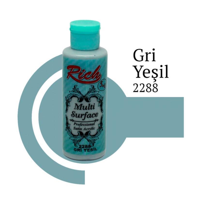 rich-multi-surface-2288-gri-yesil-akrilik-boya-120-cc-55370.jpg Riculti Surface 2288 Gri Yeşil Akrilik Boya 120 cc - Görsel 1