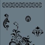 Rich New Seri N-132 Stencil 35x25 cm