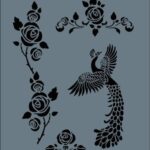 Rich New Seri N-138 Stencil 35x25 cm