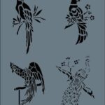 Rich New Seri N-144 Stencil 35x25 cm