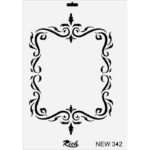 Rich New Seri N-342 Stencil 35x25 cm