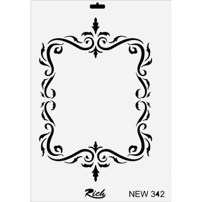 rich-new-seri-n-342-stencil-35x25-cm-22415.jpg Rich New Seri N-342 Stencil 35x25 cm - Görsel 1
