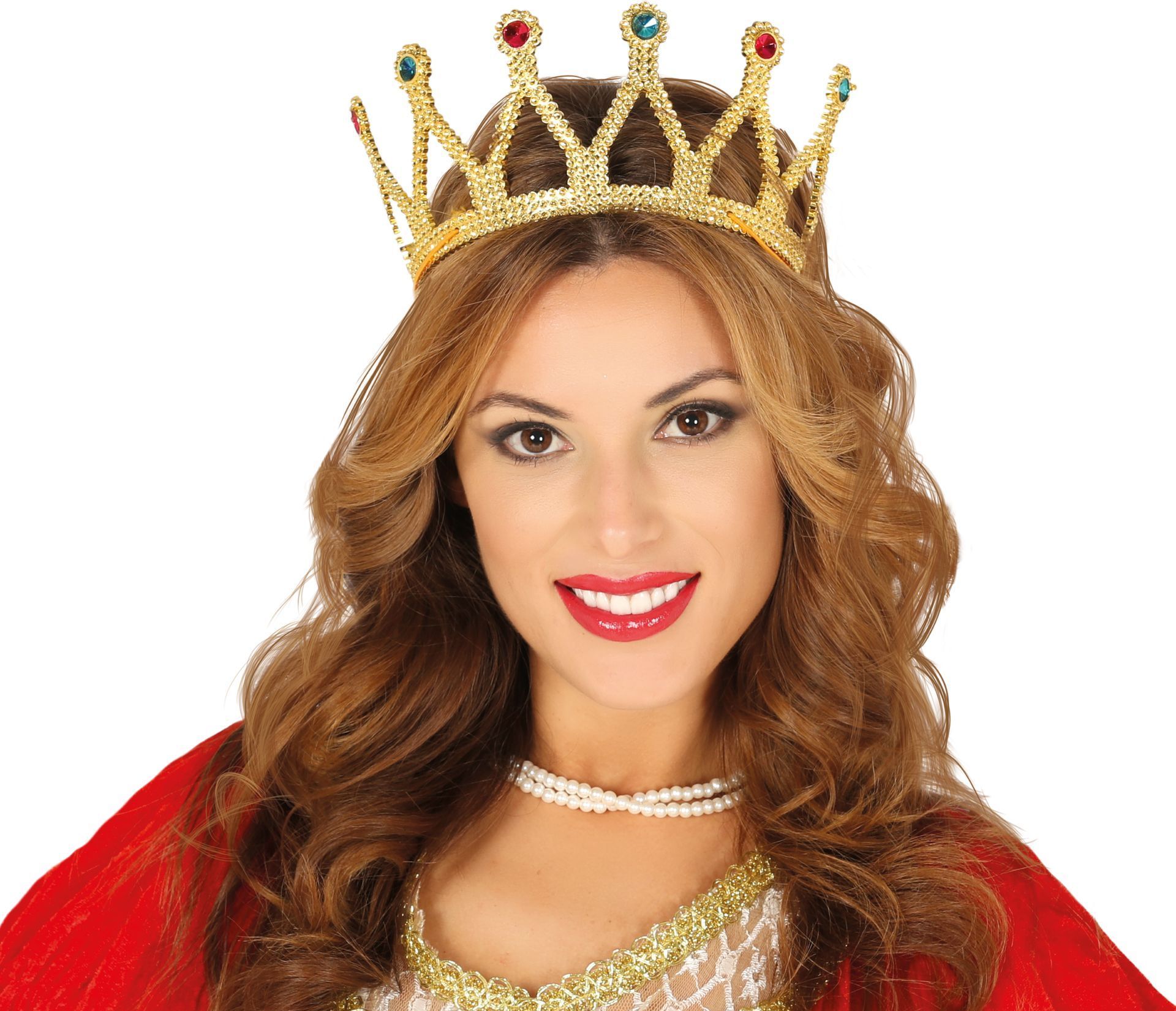 ronesans-kostumlu-kraliyet-ortac-resim-4233.jpg Rönesans Kostümlü Kraliyet Ortaçağ Altın Gold Kraliçe Prenses Tacı - Görsel 1