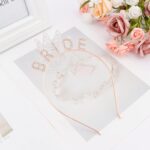 Rose Gold Renk Bekarlığa Veda Kristal Taş Bride Tacı İthal 16x10 cm - Görsel 3