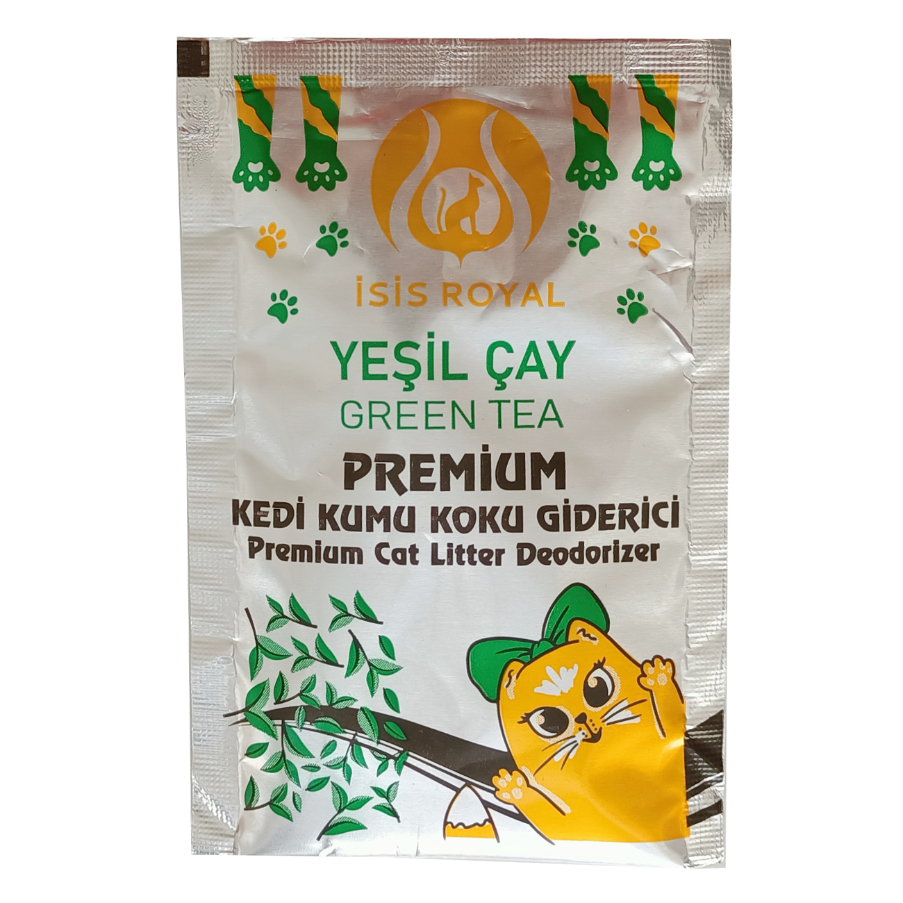 royal-yesil-cay-png.png Kedi Kumu Koku 25 gr Yeşil Çay Kokulu - Görsel 1
