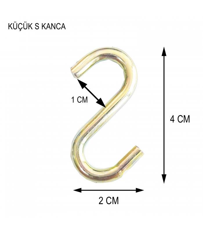 s-kucuk-kanca-23510.jpg S Tipi Küçük Kanca (1x2x4 cm) - Görsel 1