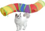 Gökkuşağı Desenli S Model Kedi Oyun Tüneli, Katlanabilir 125 cm - Görsel 7