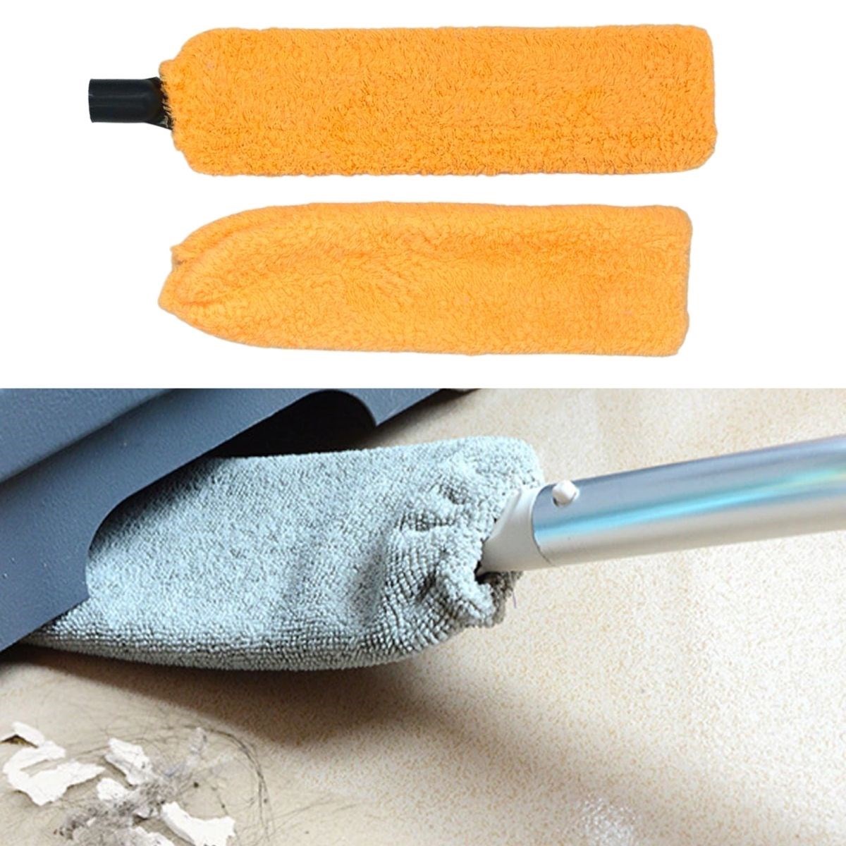 sapli-mik-4489-1.jpg Saplı Mikrofiber Başlıklı Girintili Yüzey Temizleme Mopu Toz Alma Fırçası - Görsel 1