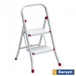 Saraylı Pratik Metal Merdiven - 2 Basamaklı (Beyaz)