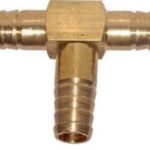 Sarı Pirinç Hortum Te (T-Bağlantı) - 8 mm