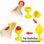 Sarı Renk Sihirli Kupa Top Kaybetme Oyunu 7 cm - Görsel 2