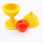 Sarı Renk Sihirli Kupa Top Kaybetme Oyunu 7 cm - Görsel 3