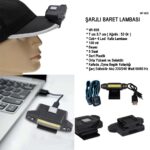 Watton WT-606 Şarjlı COB + 4 LED Baret Lambası