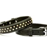 Konforlu Deri  Kristal Taşlı Köpek Boyun Tasması 2 x 28-34 cm Siyah