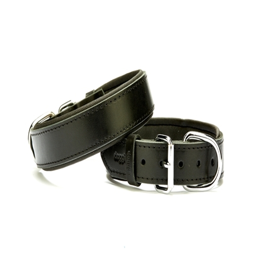 sbt3510m-black-jpg646f8.jpg El Yapımı Konforlu Deri Köpek Tasması 3,5x45-50 cm Siyah - Görsel 1