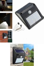 Sensörlü Solar Duvar Lambası 20 Ledli - Görsel 2