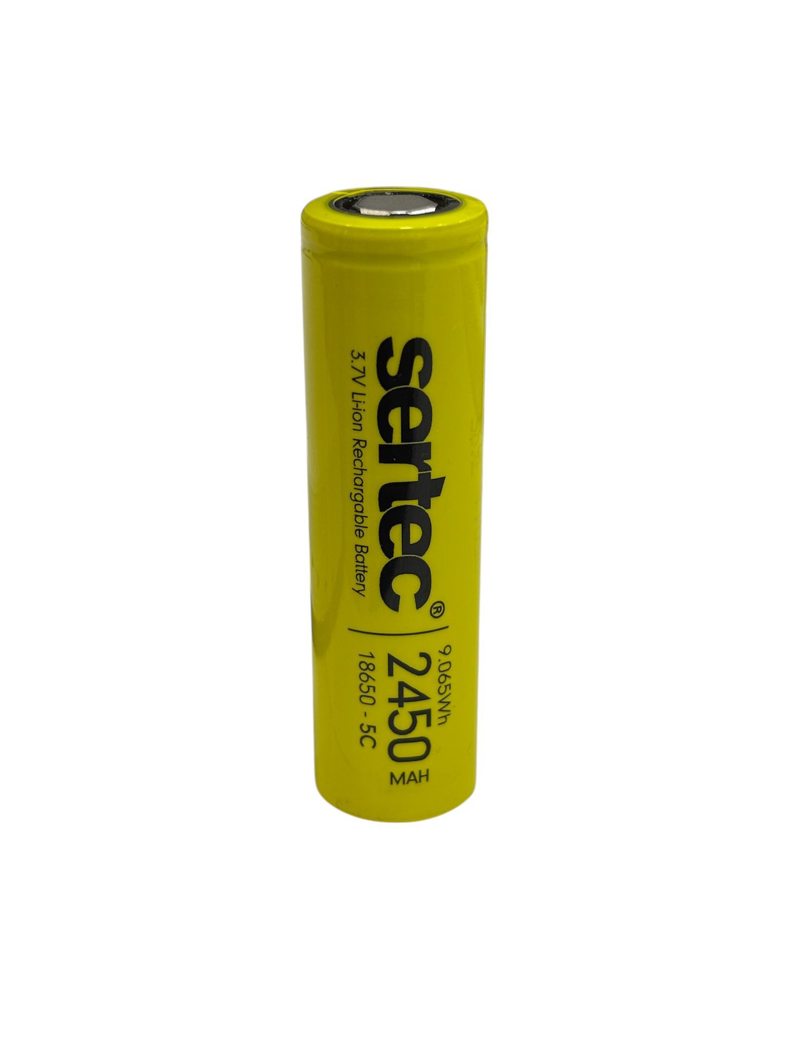 sertec-18650-3-7v-2450-mah-5c-26945-1.jpg Sertec 18650 3.7V 2450 mAh 5C Şarjlı Lityum İyon Pil - Görsel 1