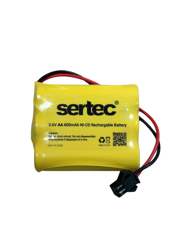 sertec-3-6v-3s1p-aa-800-mah-ka-9889-1.png Sertec 3.6V 800 mAh Ni-Cd Oyuncak Batarya Seti - Görsel 1