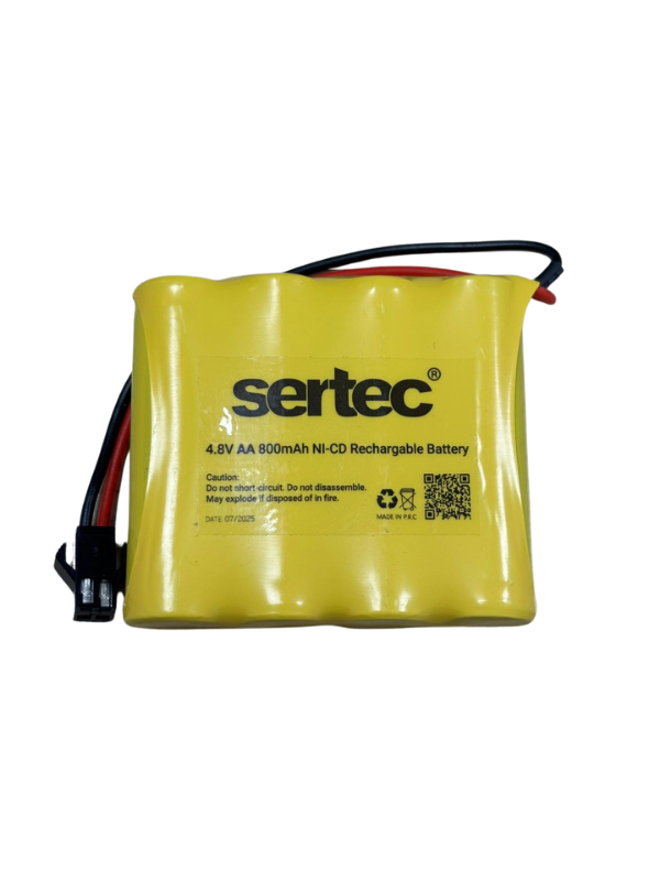 sertec-4-8v-4s1p-aa-800-mah-ka-9890-1.png Sertec 4.8V 800 mAh Ni-Cd Oyuncak Batarya Seti - Görsel 1