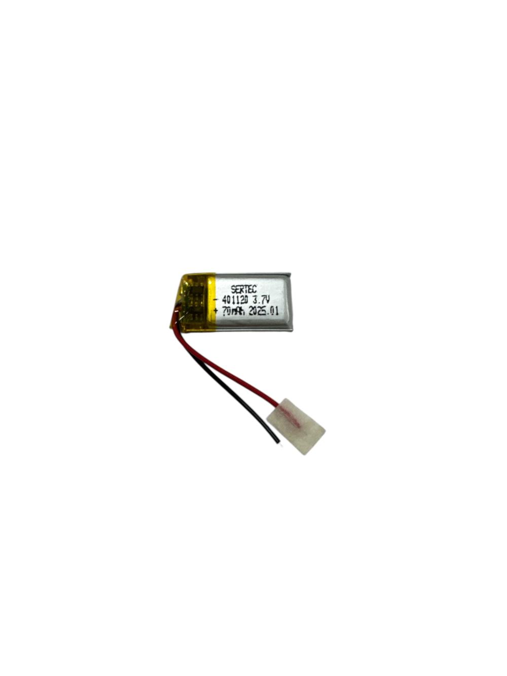 sertec-401120-3-7v-70-mah-li-p-9974-1.jpg Sertec 401120 3.7V 70 mAh Koruma Devreli Li-Po Pil - Görsel 1