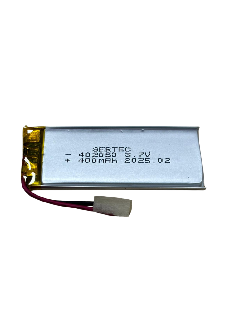 sertec-402050-3-7v-400mah-li-p-10005-1.png Sertec 402050 3.7V 400 mAh Koruma Devreli Li-Po Pil - Görsel 1