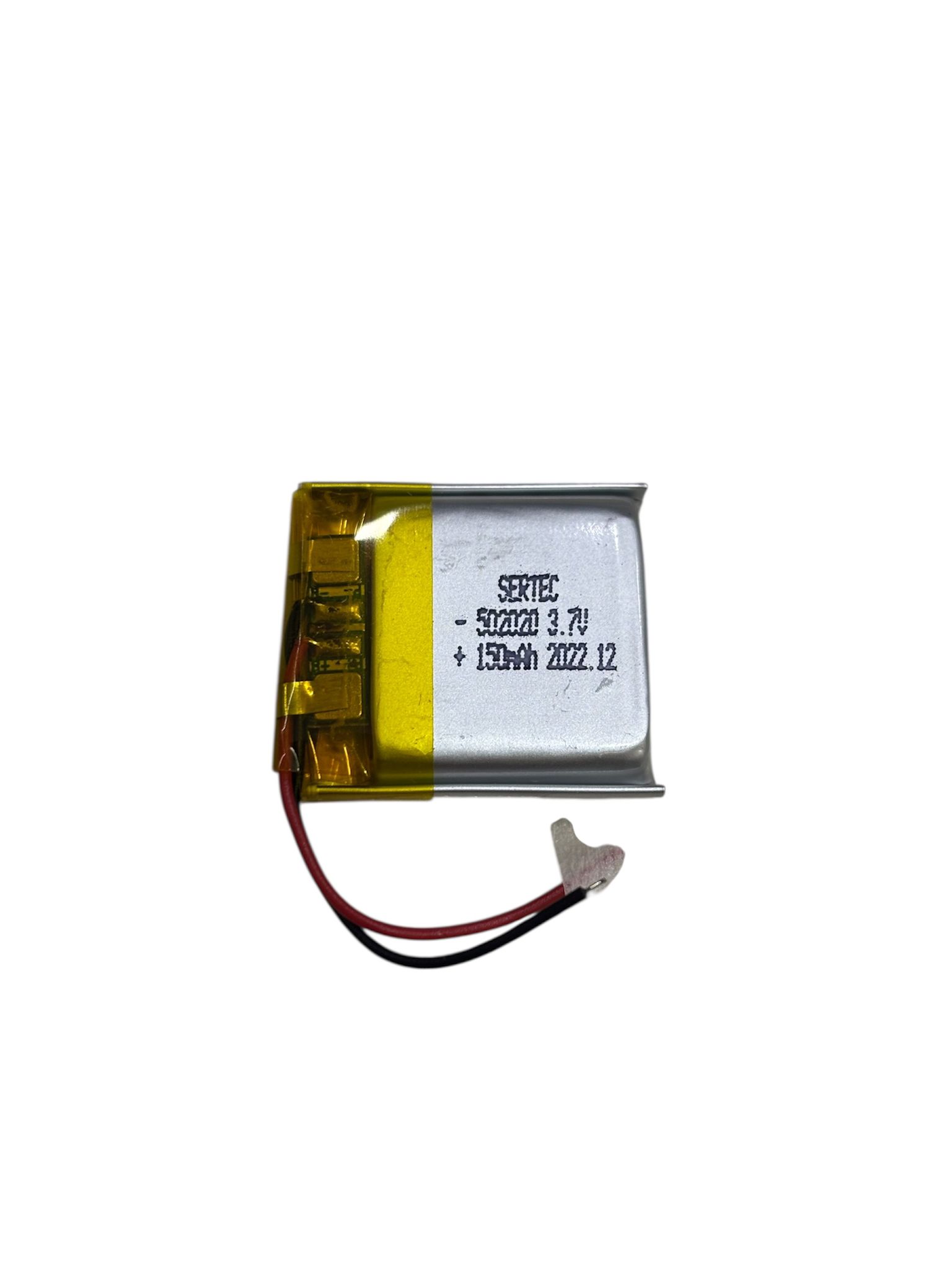 sertec-502020-3-7v-150mah-li-p-18061-1.jpg Sertec 502020 3.7V 150 mAh Koruma Devreli Li-Po Pil - Görsel 1