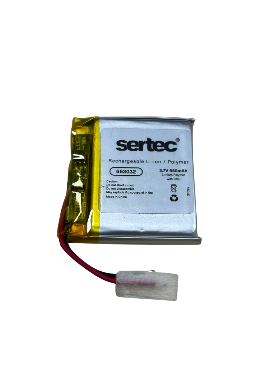 sertec-663032-3-7v-650mah-li-p-10001-1.png Sertec 663032 3.7V 650 mAh Koruma Devreli Li-Po Pil - Görsel 1