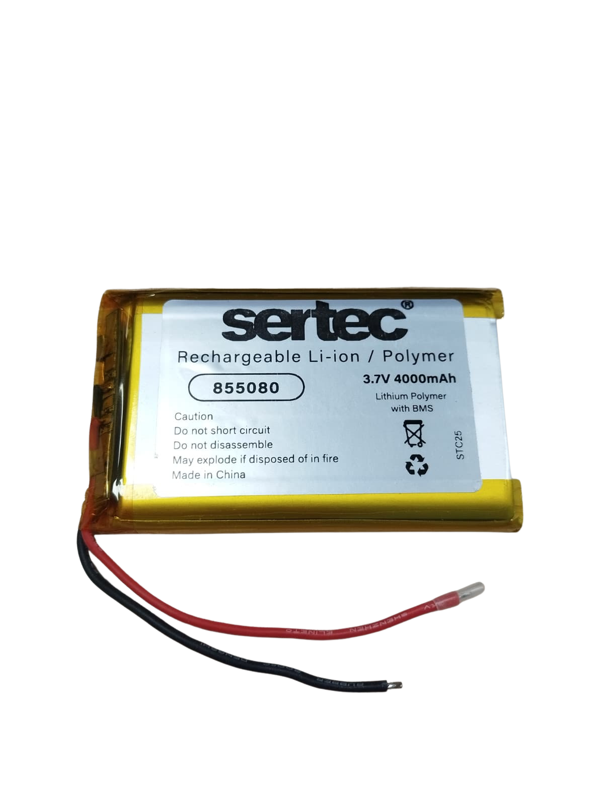 sertec-855080-3-7v-4000mah-li-9990-1.png Sertec 855080 3.7V 4000 mAh Koruma Devreli Li-Po Pil - Görsel 1
