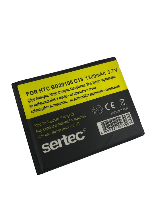 sertec-htc-hd3-g13-bd2-9726-1.jpg HTC Wildfire S G13 Batarya BD29100 - 1230 mAh - Görsel 1