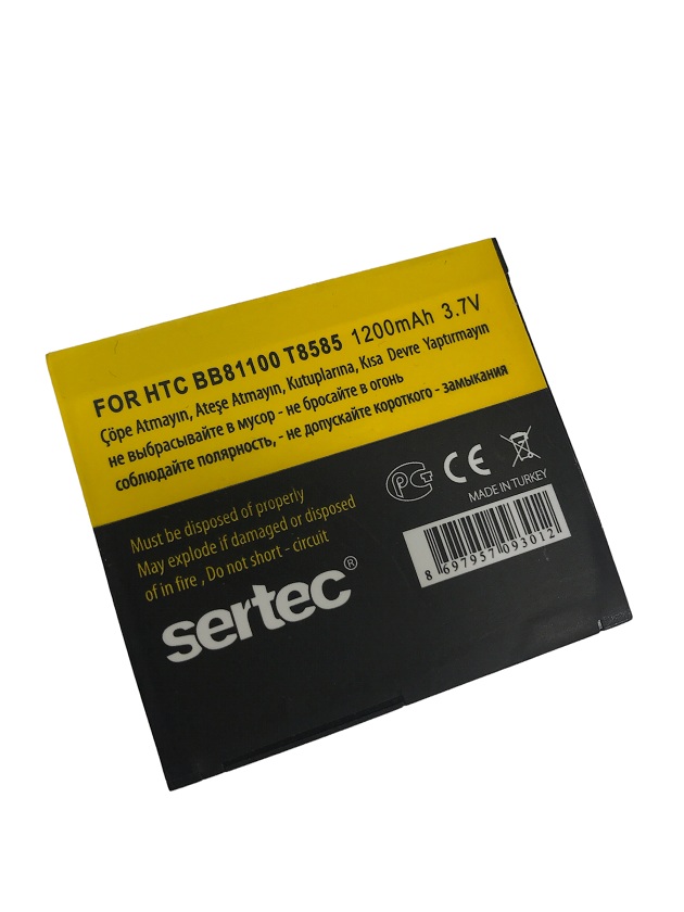 sertec-htc-t8585-hd-2-leo-9721-1.jpg HTC HD2 Leo 100 Batarya BB81100 - 1230 mAh - Görsel 1