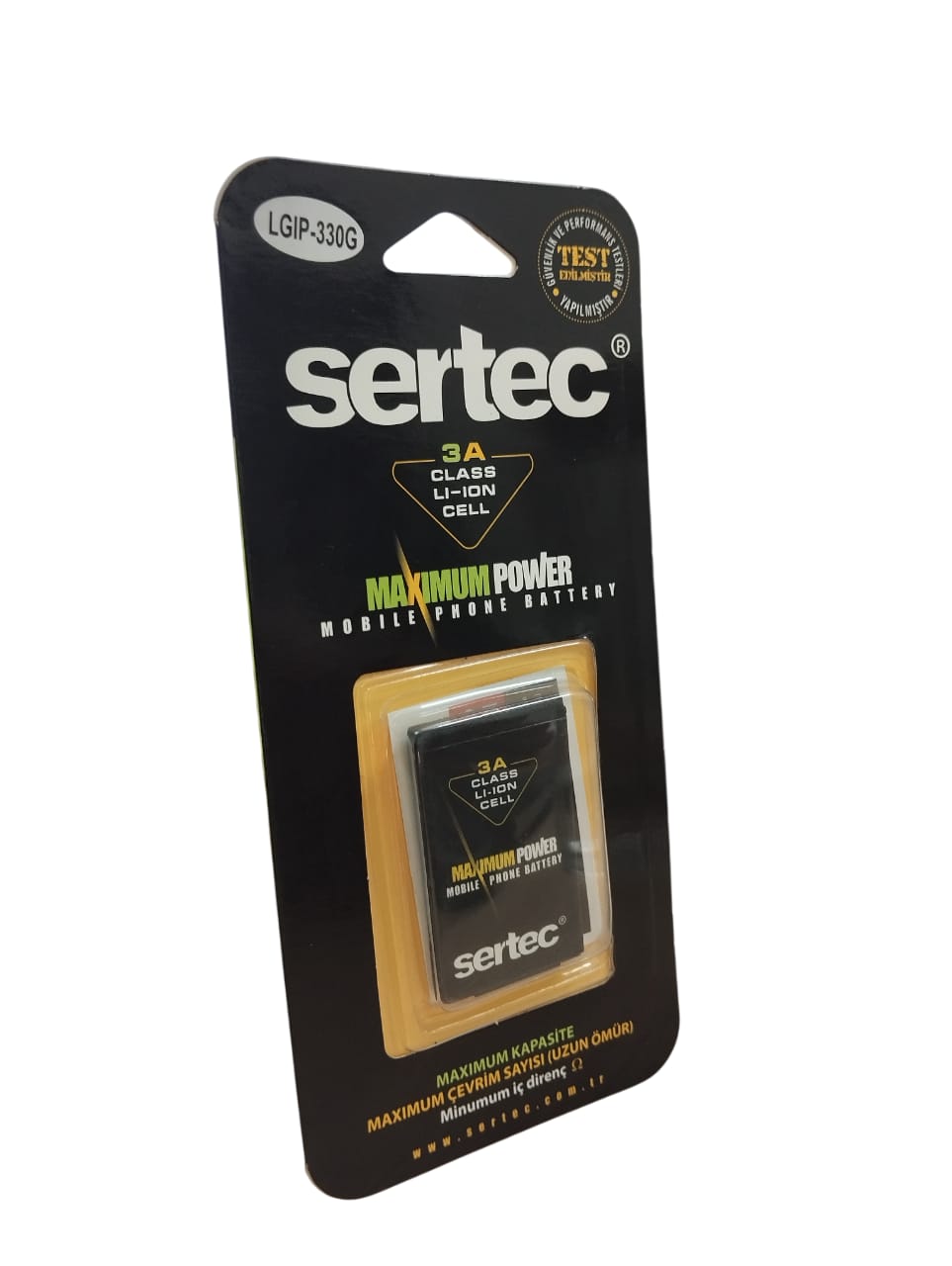 sertec-lg-km380-kt520-lg-10247-1.jpg LG KM380 / KT520 Uyumlu Batarya LGIP-330G 1000 mAh - Görsel 1