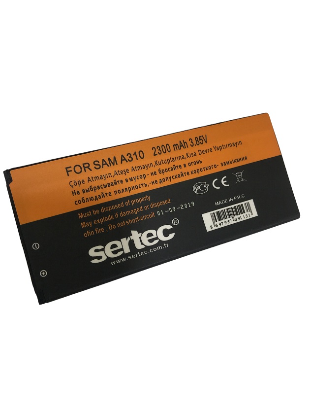sertec-samsung-galaxy-a310-9716-1.jpg Samsung Galaxy A3 2016 A310 Uyumlu Batarya - Görsel 1