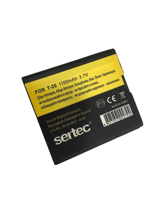 sertec-turkcell-t-20-uyumlu-10286-1.jpg Turkcell T-20 Uyumlu Yedek Batarya - 1400 mAh - Görsel 1
