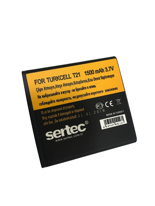 sertec-turkcell-t-21-uyumlu-10287-1.jpg Turkcell T-21 Uyumlu Yedek Batarya - 1400 mAh - Görsel 1
