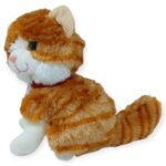 Sesli Peluş Kedi 25 cm - Sarı - 1 ADET - Görsel 4
