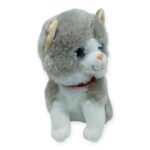 Sesli Peluş Kedi 25 cm - Gri - 1 ADET - Görsel 3
