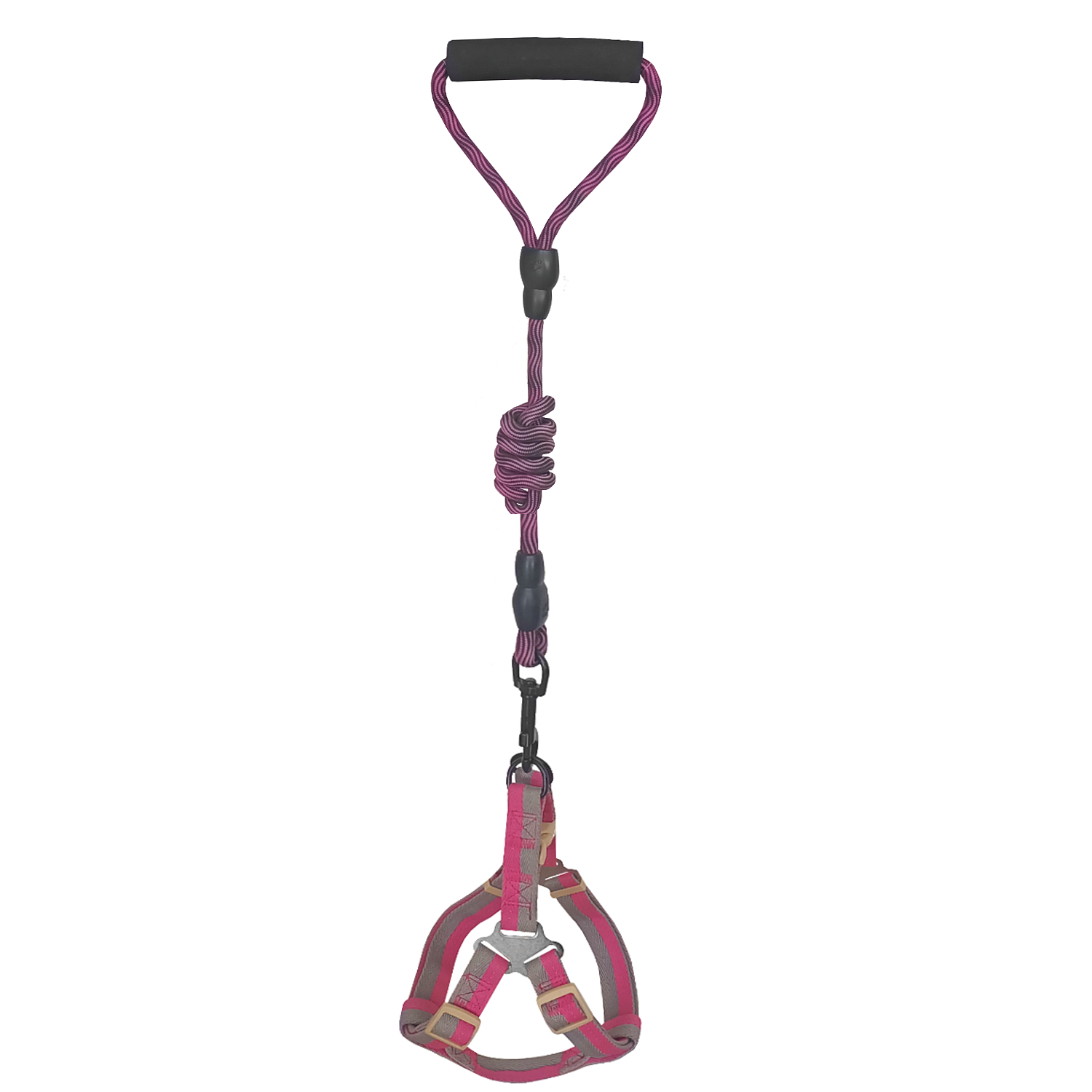 set-gri-pembe-2-png661aa.png Köpek Göğüs Tasma Seti Dalga Desenli 2 cm*40-58 cm Mor-Pembe - Görsel 1