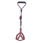 Köpek Göğüs Tasma Seti Dalga Desenli 2 cm*40-58 cm Mor-Pembe - Görsel 5