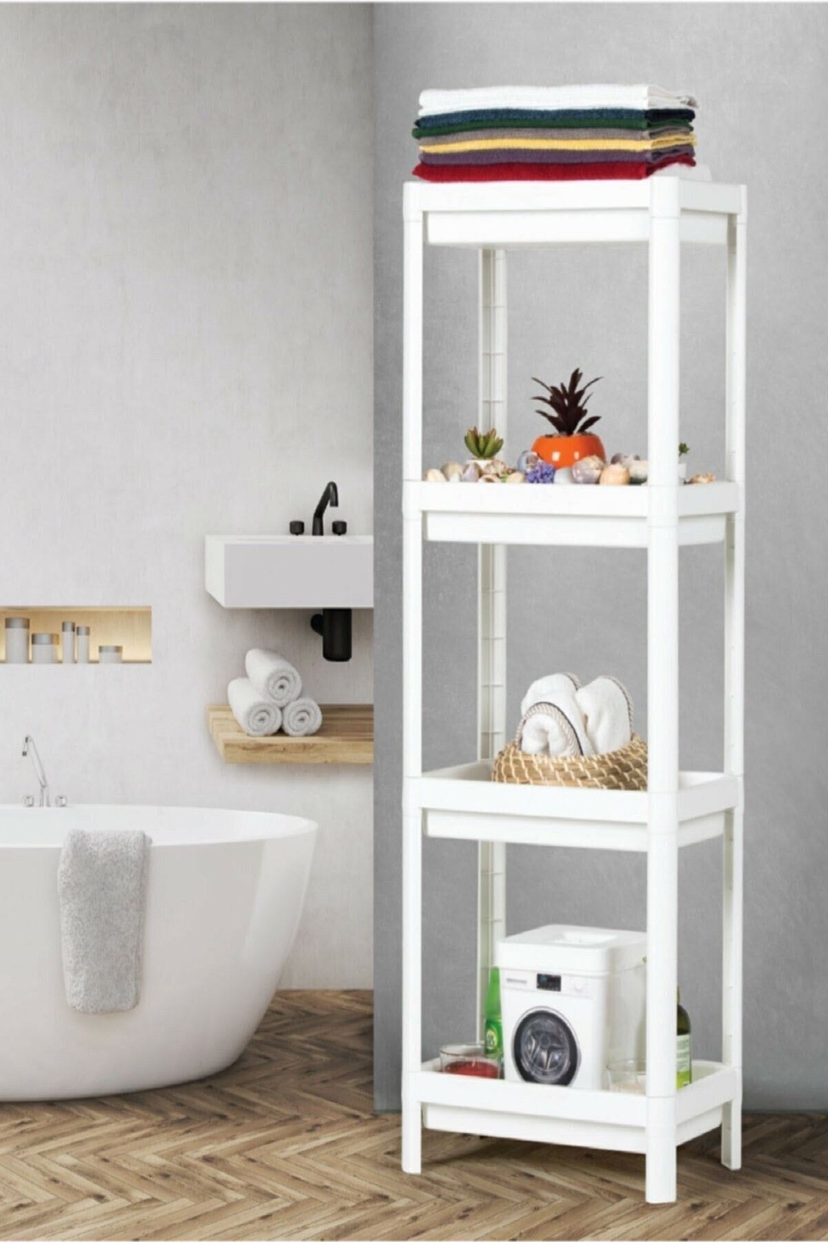 shelf-3-ka-635-1.jpg Shelf 3 Katlı Raf Ünitesi - Mutfak - Banyo Depolama Rafı - Görsel 1