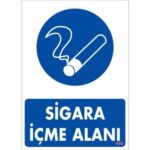Sigara İçme Alanı Uyarı Levhası - 25x35 cm