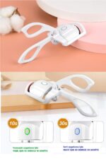 Silikon Uçlu Elektrikli Kirpik Kıvırıcı 2 Sıcaklık Modlu USB Şarjlı Kolay Rimel Kirpik Bigudisi - Görsel 4
