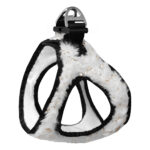 Üç Kilitli Simli Peluş Kedi Köpek Göğüs Tasması 20-24 cm -Small Beyaz