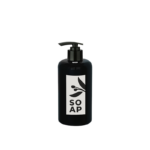 Sıvı Sabunluk Yuvarlak Plastik  500 ML - Siyah