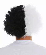 Siyah Beyaz Kıvırcık Afro Bonus Peruk Taraftar Bonus - Görsel 2