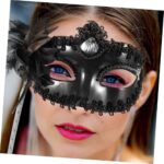 Siyah Işıltılı Tutmalı Fotoğraf Çekimi Maskesi 18x29 cm - Görsel 2