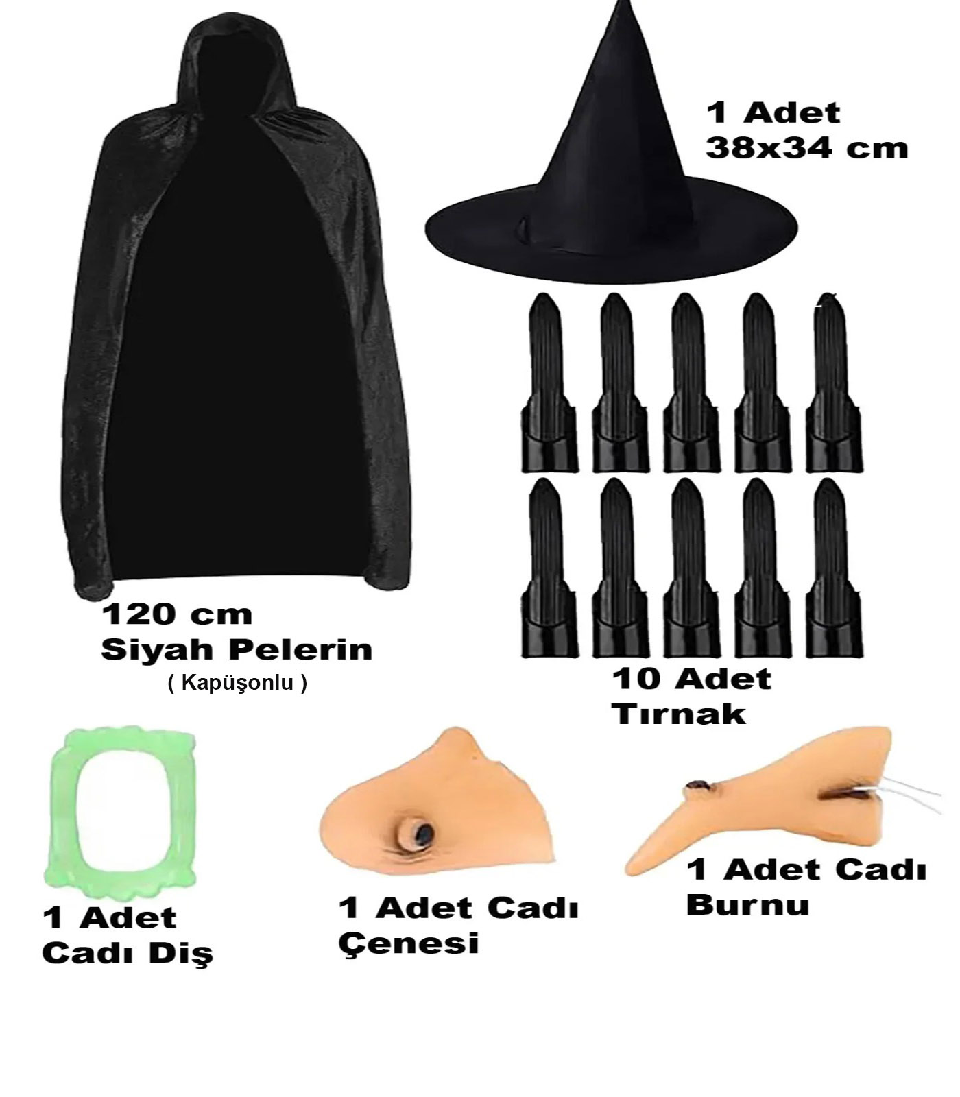 siyah-kapusonlu-pelerin-120-cm-tirnaklar-dis-cene-burun-ve-sapka-resim-5214.jpg Siyah Kapüşonlu Pelerin 120 cm Tırnaklar Diş Çene B ve Şapka Seti - Görsel 1